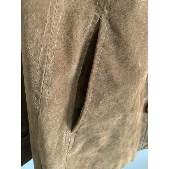 Bradley Bayou Genuine Leather Jacket – Women's 2X – Brown Suede - Stand Collar - Picture 7 of 16
